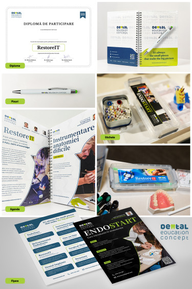 Identitate vizuală profesionala pentru Dental Education Concept